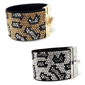 Rhinestone Bracelet -Cow Print with Twist Lock .  BRAND NEW--SET OF 2.